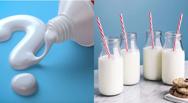 Phương pháp làm trắng da từ hỗn hợp kem đánh răng và sữa tươi