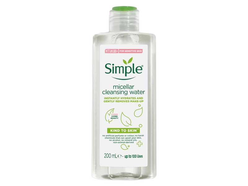 Nước tẩy trang cho da dầu Simple giúp dưỡng ẩm, phục hồi và làm dịu da